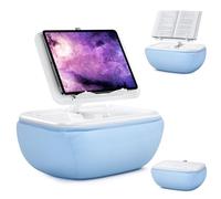 Elitehood Soporte de Tableta Plegable para iPad, Soporte de Cama Ajustable para Lectura, Cojín para Tabletas de 4.7 a 15.6", iPad Pro 11, 13, Air, Kindle, Galaxy Tab, Libros, Azul