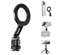 elitehood Soporte Móvil Trípode Magnético Adaptador- Base Giratoria 360°, Compatible MagSafe, Tornillo 1/4", Inclinación 180° para Cámaras/Trípodes/Luces Anulares