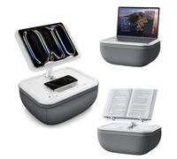 Elitehood Soporte para Cama Ajustable en Ángulo, Atril Tablet para iPad Pro, Kindle, Libro y Tabletas de 4 a 15.6 Pulgadas, Gris