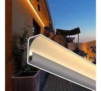 Elitix Apliques de Pared para Exteriores, Difusores de Iluminación Led para Techo de Exterior, Tiras de Luces de Techo y Pared para Oficinas, Teatros, Perfil Led de Yeso de Piedra(White,L)
