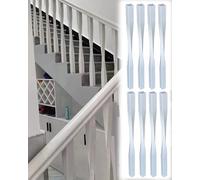 Elitix Barandilla Escalera Balaustres de Madera para Escaleras de Ático, para Interiores, Barandilla con Balaustres y Herrajes Completos, Columna de Peldaño Retorcido(8pcs)
