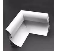 Elitix El Canal Difusor de Tira de Luz LED Se Puede Usar en Esquinas, Perfil de Riel de Techo LED de 1 M para Iluminación de Decoración del Hogar, Moldura de Zócalo de Zócalo(White,Inner Connector)