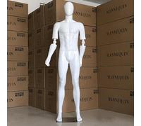 Maniqui Maniquí de Cuerpo Entero con Brazos Ajustables, Modelo de Ropa de Torso Simulado de Moda para Ropa Estética de Servicio, Maniquí Masculino Femenino para Tienda de Mercado.(Black)