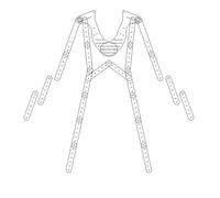 Elitix Maniquí Percha Invisible para Fotografía de Ropa, Perchero Acrílico Ajustable para Colgar Ropa para Tienda, Perchero con Forma de Cuerpo para Exhibición de Ropa, Maniquí Articulado