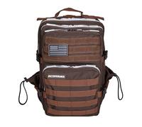 ELITRAINX Mochila 25L Táctica Portatil Bandera Repelente al agua para Deporte, Cabina Avión, Gimnasio, Oxford 1000D, CrossTraining (Coffee)