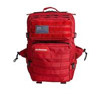 ELITRAINX Mochila 25L Táctica Portatil Bandera Repelente al agua para Deporte, Cabina Avión, Gimnasio, Oxford 1000D, CrossTraining (Rojo)