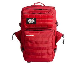 ELITRAINX Mochila Táctica 45L - Mochila Cabina Avión 40x20x25, Crossfit, Oxford 1000D Impermeable, Compartimento Zapatillas, Gimnasio, Hombre y Mujer (Rojo)