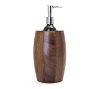 Elitzia Calentador de aceite de masaje de madera de nogal macizo, calentador de loción de nogal negro natural con botella de bomba de metal, calentamiento más rápido, control automático de temperatura