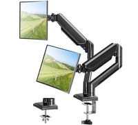 ELIVED Brazo de Monitor Doble Ajustable a Gas Soporte Ergonómico de Monitor de PC para la Mayoría de Monitores de 13-32 Pulgadas con VESA 75x75/100x100 EV005