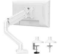 ELIVED Brazo de monitor único para la mayoría de monitores de 13 a 32 pulgadas con VESA 75 x 75/100 x 100 mm hasta 9 kg, brazo de resorte de gas de rotación de 360° con abrazadera en C y base de ojal,