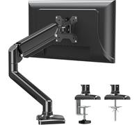 ELIVED Brazo para un Monitor para la mayoría de los monitores de 13-32 Pulgadas con VESA 75x75/100x100mm hasta 9KG Brazo con Resorte de Gas y rotación de 360° con Abrazadera en C EV004