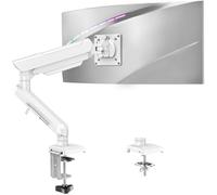 ELIVED EV6011W - Soporte para monitor de videojuegos de 13 a 32 pulgadas, soporte para monitor de 2 a 9 kg con VESA 75/100 mm, altura regulable, brazo de gas con inclinación, giratorio, giratorio