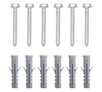 ELIVED Juego de Tornillos y Tacos para Soporte de Pared de TV para Pared de hormigón y Pared de Vigas de Madera, Incluye Tornillos hexagonales M8 x 65 mm y Tacos, Accesorios para Soporte de TV EV034