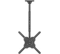 ELIVED Soporte de techo para TV para la mayoría de televisores planos y curvados de hasta 45 kg, máx. VESA 400 x 400 mm, altura ajustable para techo plano o techo inclinado, EV3015