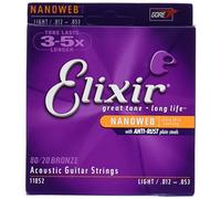 Elixir 11052 Acústico 6pieza(s) Acero Guitarra cuerda para instrumento musical - cuerdas para instrumentos musicales (Guitarra, Acero, Acústico, 6 pieza(s))