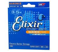 Elixir cuerdas para guitarra eléctrica cuerdas, cuerdas, Super luz Nanoweb revestimiento