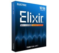 Elixir Cuerdas para guitarra eléctrica de 7 cuerdas Strings con recubrimiento NANOWEB, calibre ligero (.010-.056)