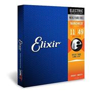 Elixir Cuerdas para guitarra eléctrica Strings con recubrimiento NANOWEB, calibre mediano (.011-.049)