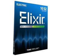 Elixir Cuerdas para guitarra eléctrica Strings con recubrimiento OPTIWEB, calibre ligero/pesado, 1 Pack, Light/Heavy (10-52)