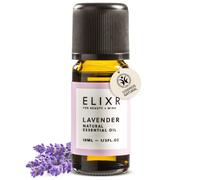 ELIXR - Aceite de lavanda orgánico - Aceite esencial 100% natural - Aceite aromático, aromaterapia y difusor - Flores de lavanda para piel y cabello - Auténtico aceite esencial de lavanda - De