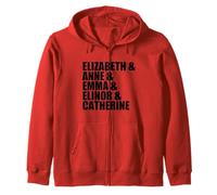 Elizabeth Anne Emma Elinor Catherine Jane Austen lidera Meme Sudadera con Capucha