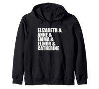Elizabeth Anne Emma Elinor Catherine Jane Austen Lleva Meme Sudadera con Capucha