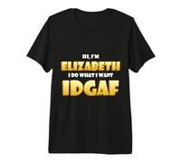 Elizabeth Joke Idgaf Meme Funny Halloween Costume For Liz Camiseta Premium