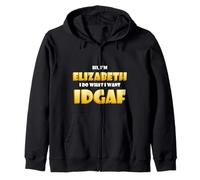 Elizabeth Joke Idgaf Meme Funny Halloween Costume For Liz Sudadera con Capucha
