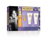 Elizabeth Taylor White Diamonds - Set de regalo para mujer con loci n corporal en aerosol, gel de ducha y perfume