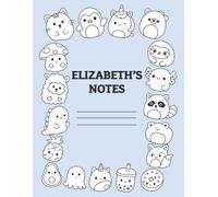 Elizabeth's Notes: Lined Composition Notebook 180 pages | 170 Lined Pages with Extra Coloring Pages at the End of the Notebook | Personalized Notebook for Elizabeth