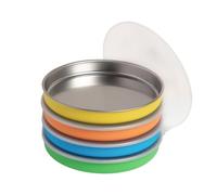 Elk and Friends Placa de acero inoxidable no dividida con funda normal