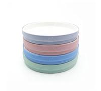 Elk and Friends Platos De Porcelana Blanca Para Niños De 7.8" Con Fundas De Silicona, Aptos Para Niños Pequeños, Aptos Para Microondas Y Lavavajillas, Platos Antideslizantes Para Aperitivos.