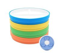 Elk and Friends Platos De Porcelana Para Niños De 6.7" Con Divisiones Y Ventosas De Silicona. Ideales Para Bebés, Aptos Para Microondas Y Lavavajillas. Platos Antideslizantes Para Aperitivos.