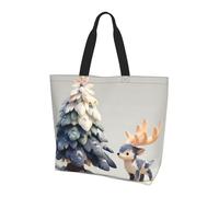 Elk By The Tree Light - Bolso bandolera reutilizable para mujer, resistente y duradero para viajes diarios