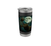 Elk Howling at the Moon - Funny Elk Hunting Man Mujeres Vaso térmico de acero inoxidable de doble pared