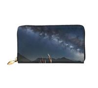 Elk in The Meadow - Cartera con cremallera, organizador de tarjetas múltiples, gran capacidad, 7.48 x 4.13 pulgadas (aprox. 19 x 10.5 cm), Black, Talla única