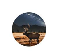 Elk in the Meadow - Juego de 4 ambientadores de coche con aroma a lavanda de larga duración para el interior del vehículo, decoración de fragancia impresa de doble cara para armarios de coche y hogar