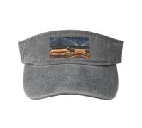 Elk in The Meadow - Sombrero de sol hueco estampado, moderno y versátil, unisex, un artículo imprescindible para deportes al aire libre, viajes, uso diario, color gris