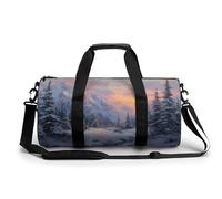 Elk in The Snow-covered Pine Forest Mountains - Bolsa de viaje para gimnasio y gimnasio para mujeres y hombres, bolsa de deporte con correa para el hombro