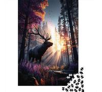 Elk Passing Through The Bosque in The Morning Light 1000 Piezas Rompecabezas para Adultos para Amantes O Amigos Imposable 70x50cm/1000pcs