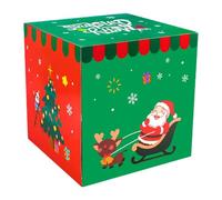 Elk Santa Claus Christmas Candy Box | 25cm Holiday Treat Packaging Box With Lid | Christmas Themed Box For Kids, Boys, And Girls | Ideal For Holiday Favors And Decorations
