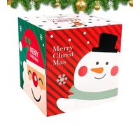 Elk Santa Claus Christmas Candy Box | 25cm Holiday Treat Packaging Box With Lid | Christmas Themed Box For Kids, Boys, And Girls | Ideal For Holiday Favors And Decorations