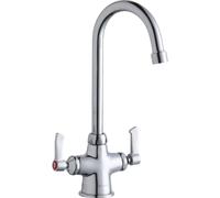 Elkay LK500GN05L2 1.5 GPM Montaje de doble manija de doble manija de cubierta con manijas de metal - Chrome