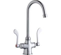 Elkay LK500GN05T4 1.5 GPM Montone de doble manija de doble manija de manja con manijas de metal - Chrome