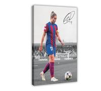 ELKPDOE Alexia Putellas 2 pósteres de fútbol en lienzo, decoración de pared, pinturas para sala de estar, dormitorio, marco de decoración: 60 x 90 cm