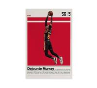 ELKPDOE Dejounte Murray - Póster de baloncesto en lienzo para decoración de pared, pinturas para sala de estar, dormitorio, sin marco: 50 x 75 cm