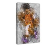 ELKPDOE Devin Booker 3 pósteres de baloncesto en lienzo, decoración de dormitorio, paisaje, oficina, habitación, marco de regalo: 60 x 90 cm