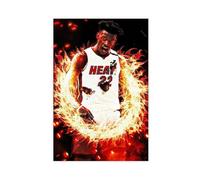 ELKPDOE Jimmy Butler 4 pósteres de baloncesto en lienzo para decoración de dormitorio, paisaje, oficina, habitación, regalo, sin marco: 30 x 45 cm