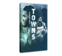 ELKPDOE Karl-Anthony Towns - Póster de baloncesto en lienzo para decoración de pared, pinturas para sala de estar, dormitorio, marco de decoración de 30 x 45 cm