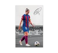 ELKPDOE Póster de Alexia Putellas con 2 balones de fútbol, decoración de dormitorio, paisaje, oficina, habitación, regalo, sin marco: 30 x 45 cm